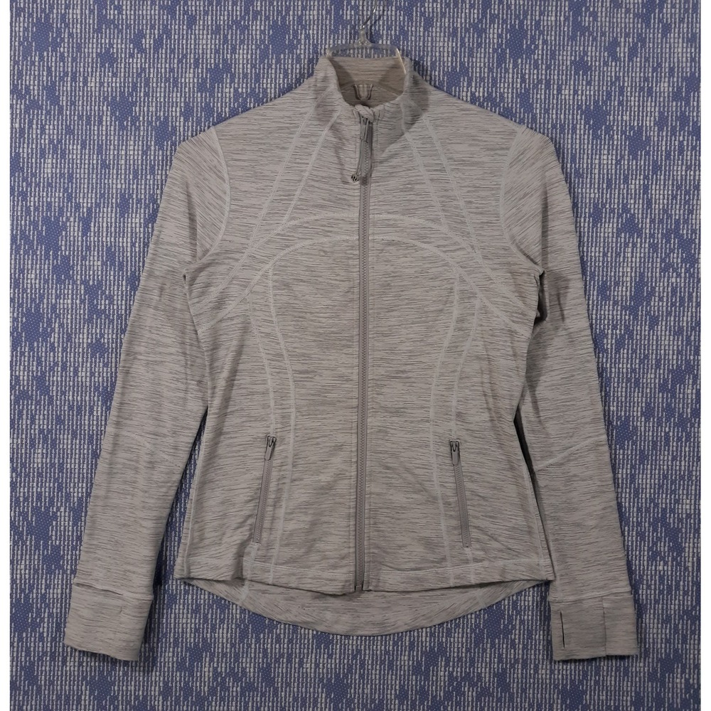 Lululemon Jacket Womens Size 10 Full Zip Activewear Athletic Gray Pockets